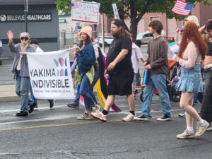 Yakima Indivisible celebrates Yakima Pride at the 2025 parade.