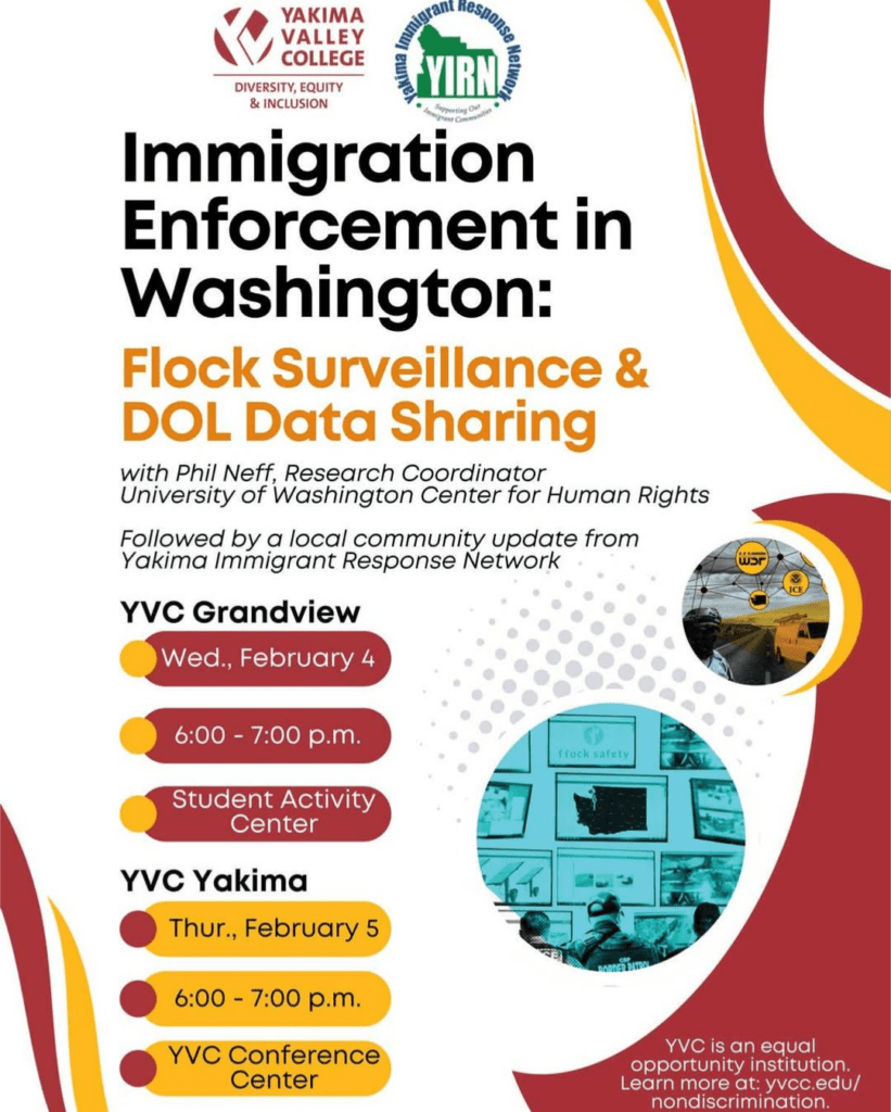Immigration Enforcement in Washington: Flock Surveillance & DOL Data Sharing